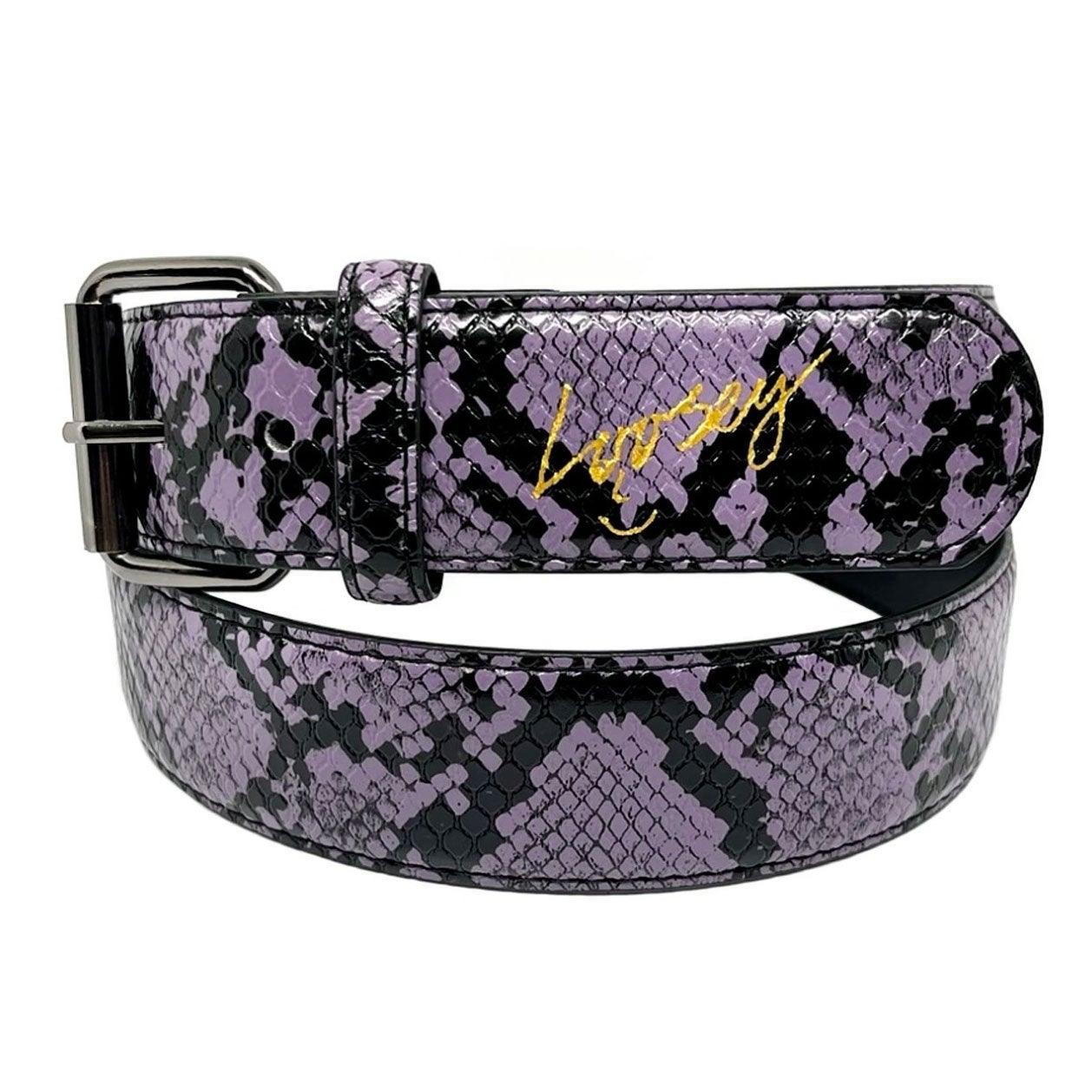 Leather Belt Supreme Faux Snakeskin Belt LOOSEY SLITHER BELT BLUE